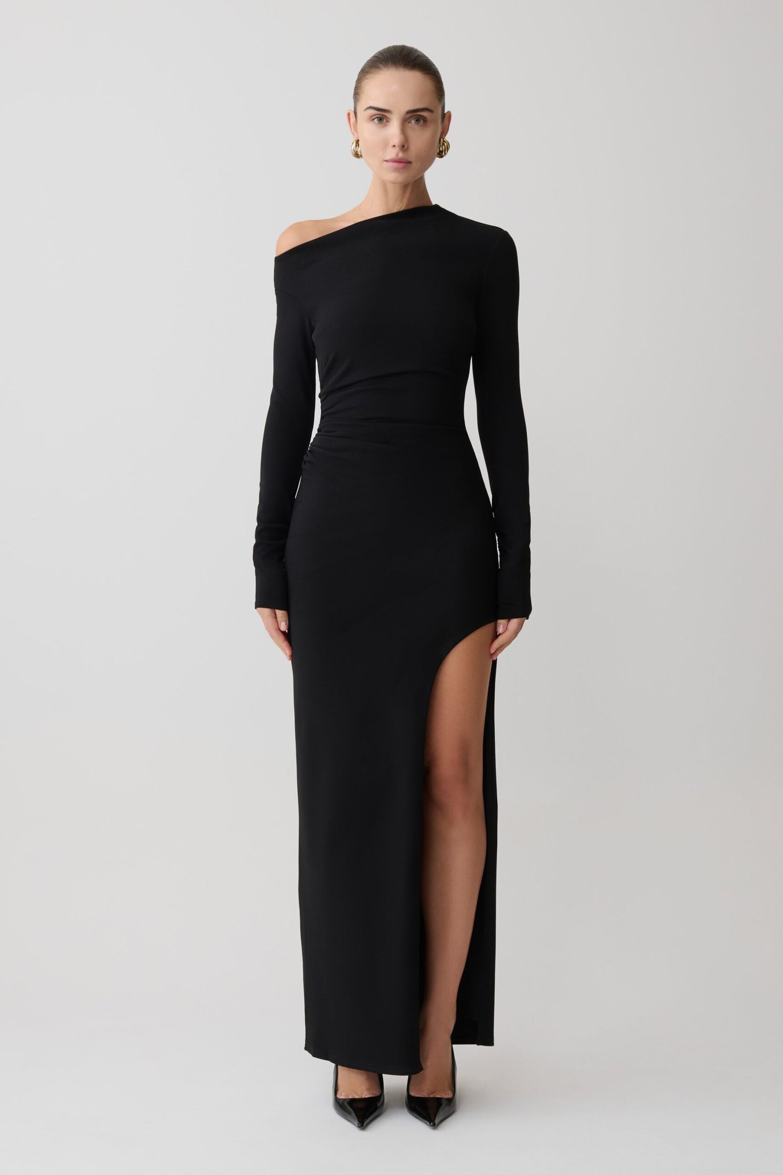 Thalyn Crepe With Split ( Black ) - Image 2