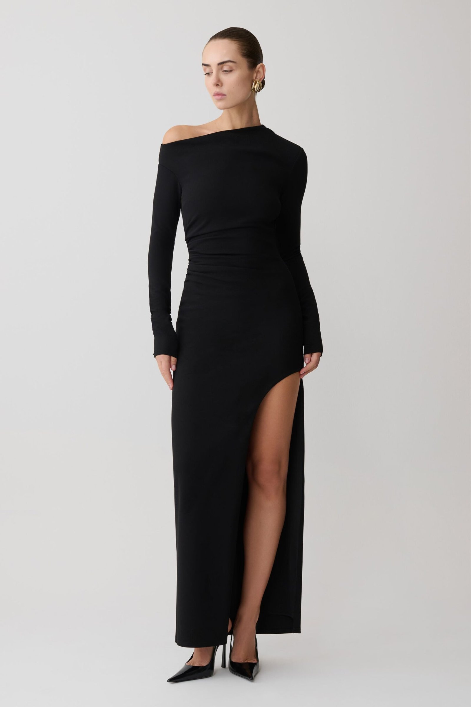 Thalyn Crepe With Split ( Black ) - Image 4