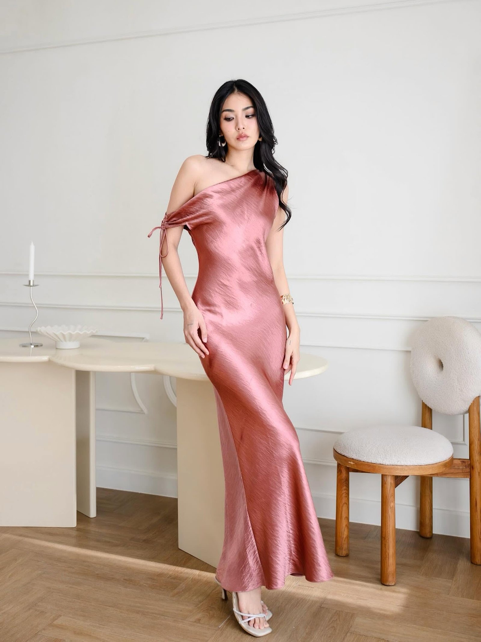 Asymmetric Off Shoulder Dress