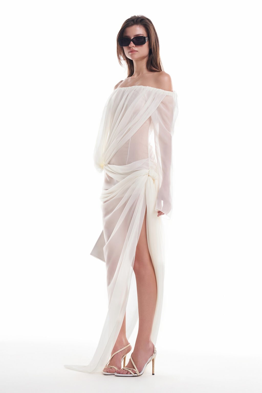 Curtain Chiffon Gown