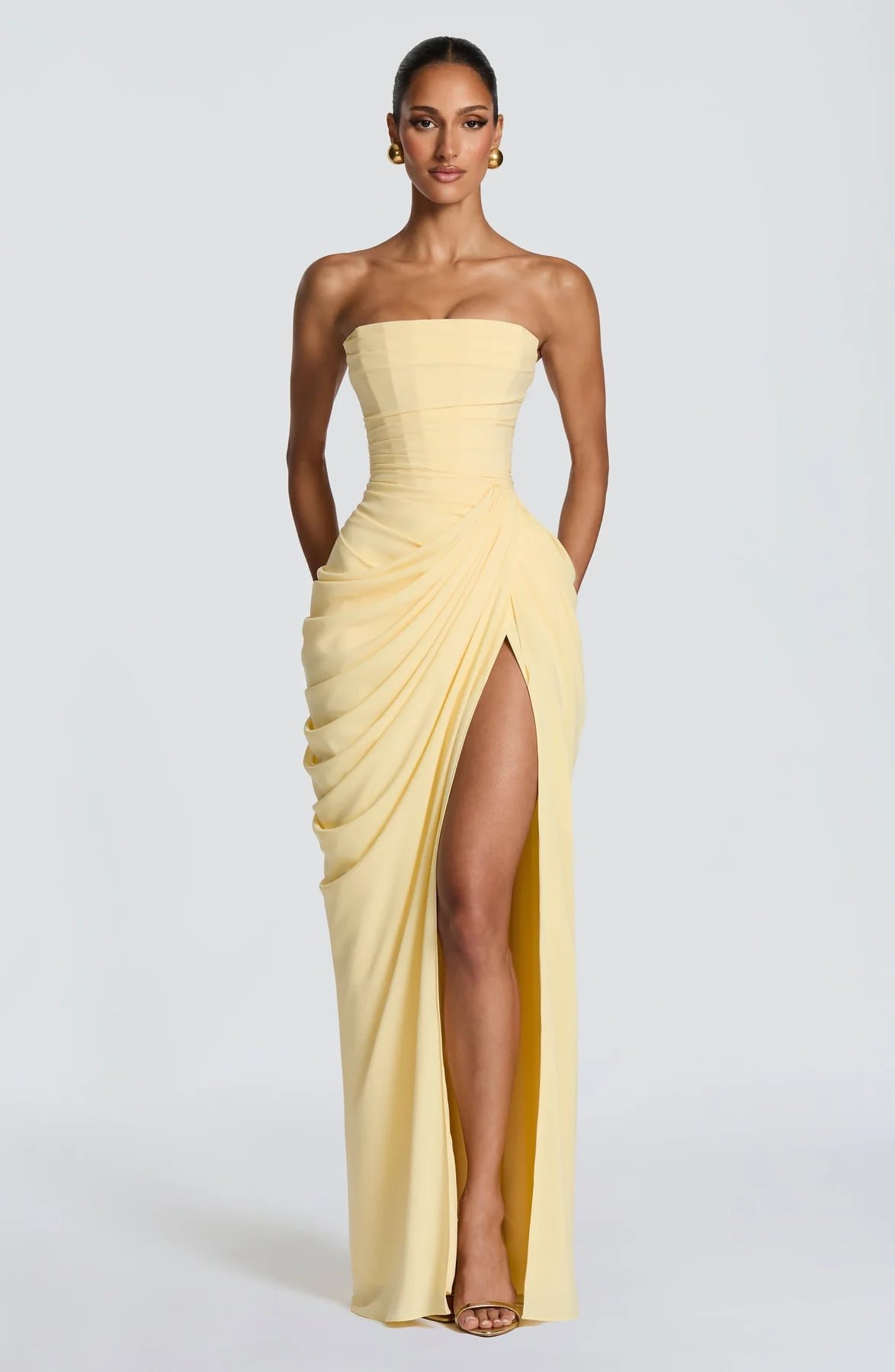 Cyra Maxi Dress (Lemon)