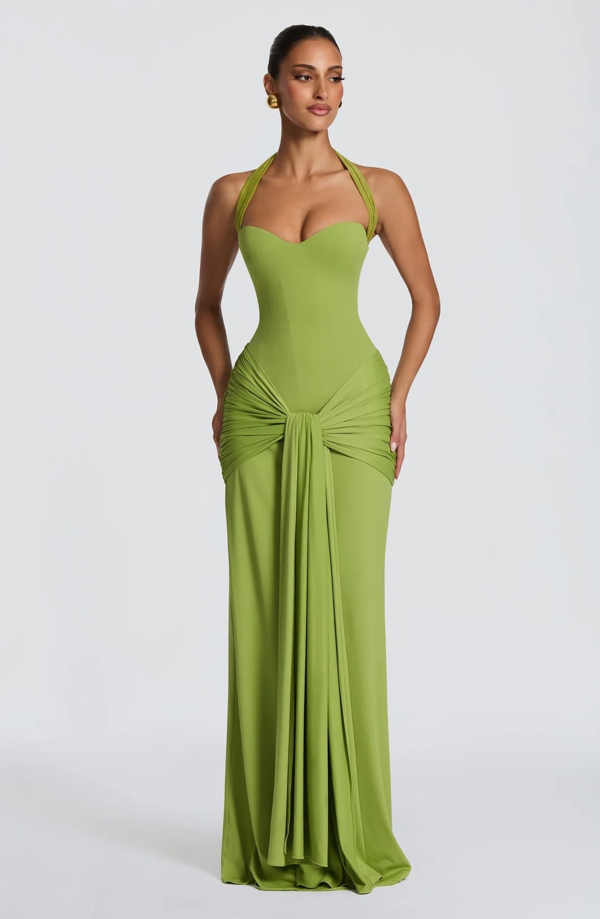 Gia Maxi Dress (Olive)