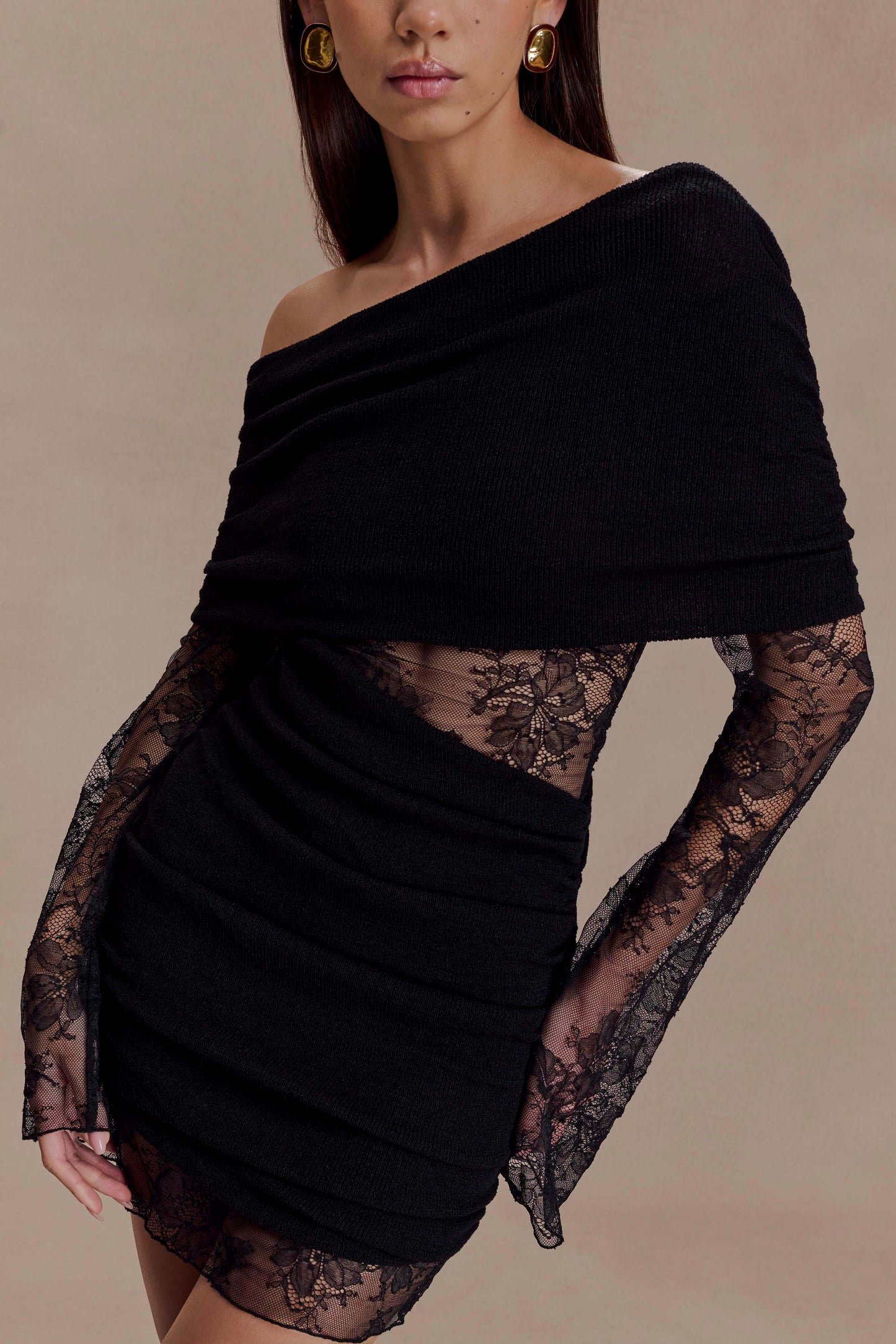 Luxie Lace Knit ( Black )