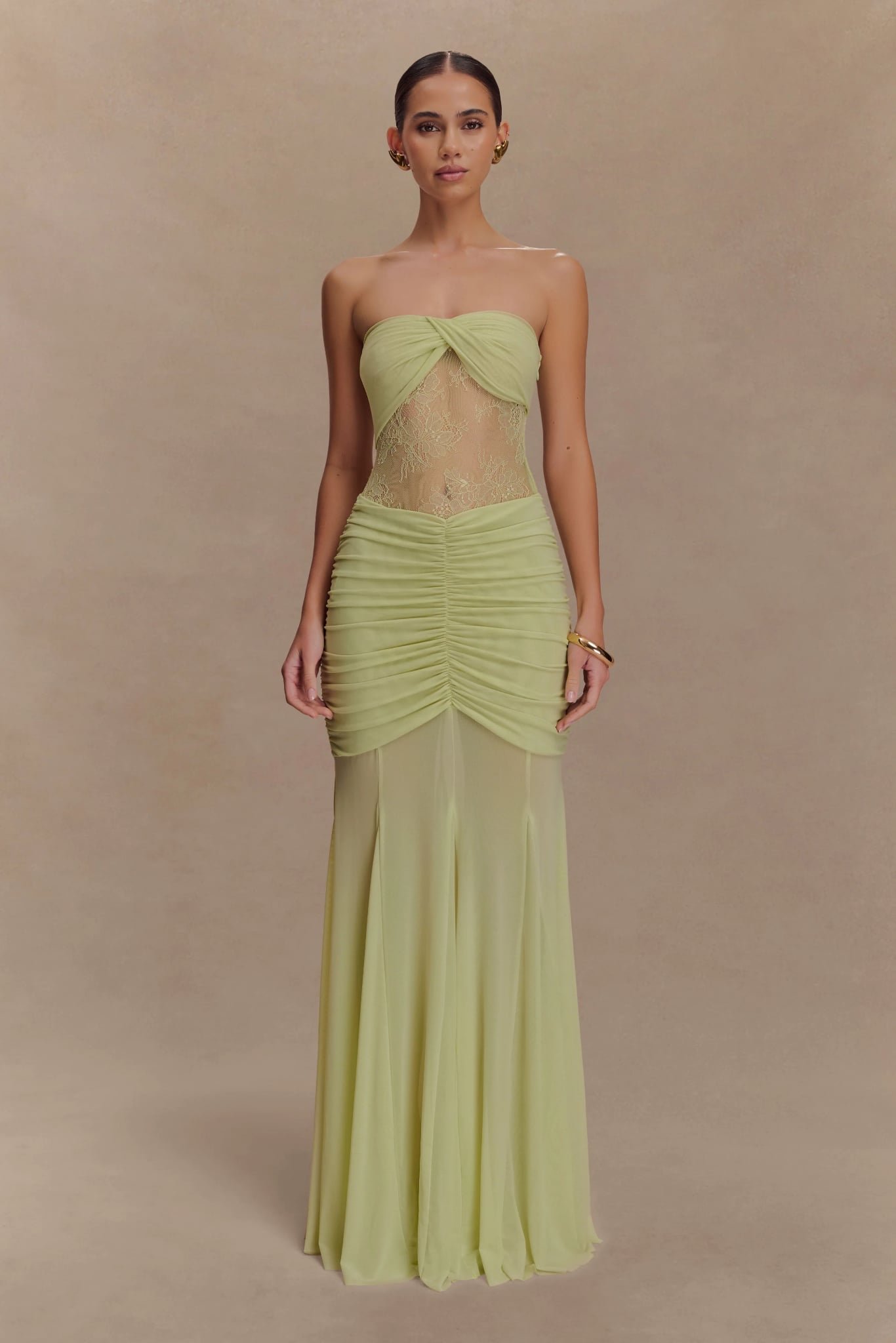 Khadijah Lace And Mesh Maxi Dress