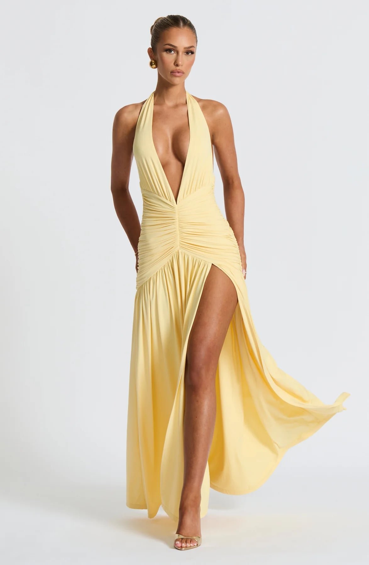 Melania Maxi Dress (Lemon)
