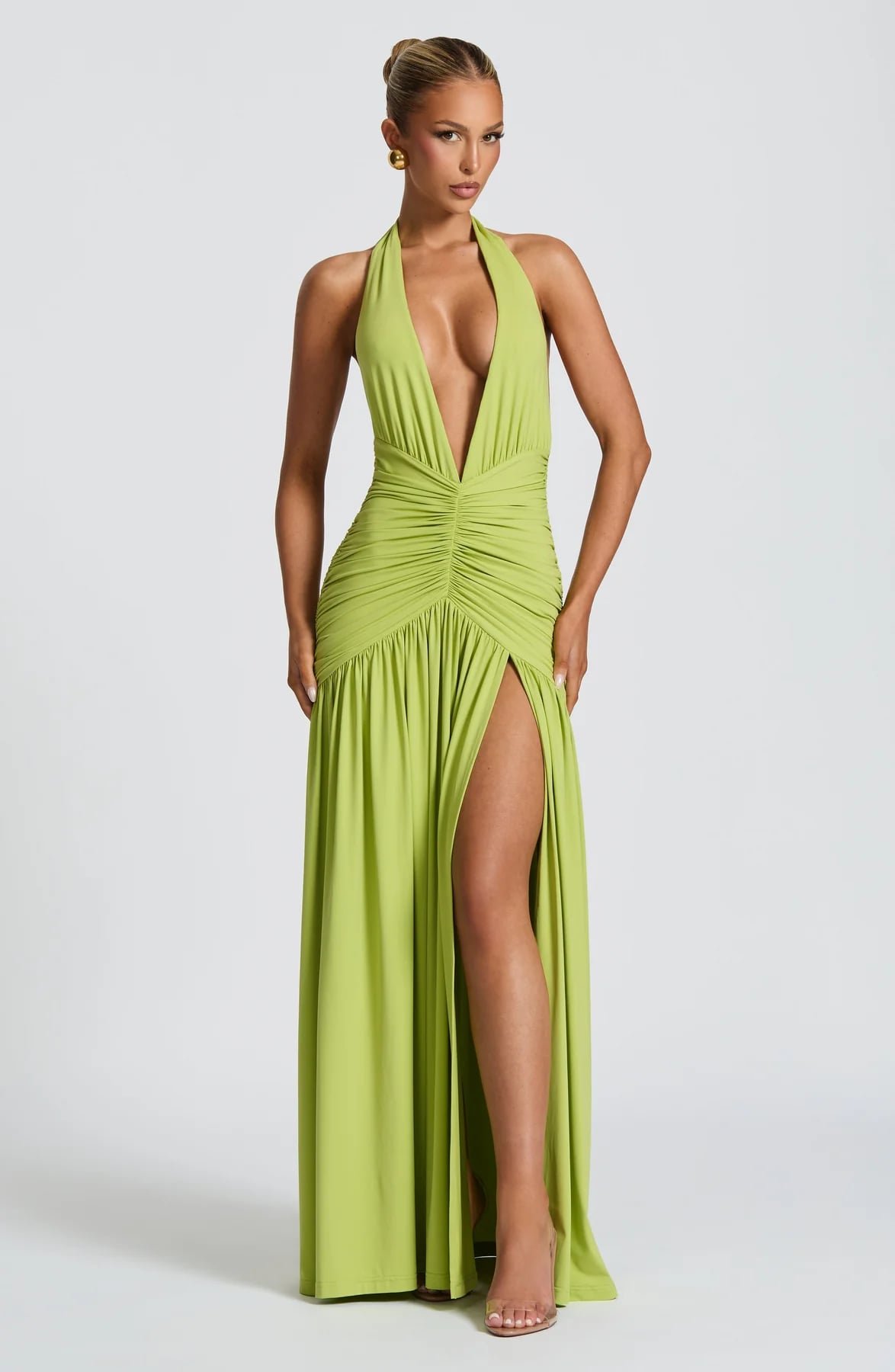 Melania Maxi Dress (Olive)