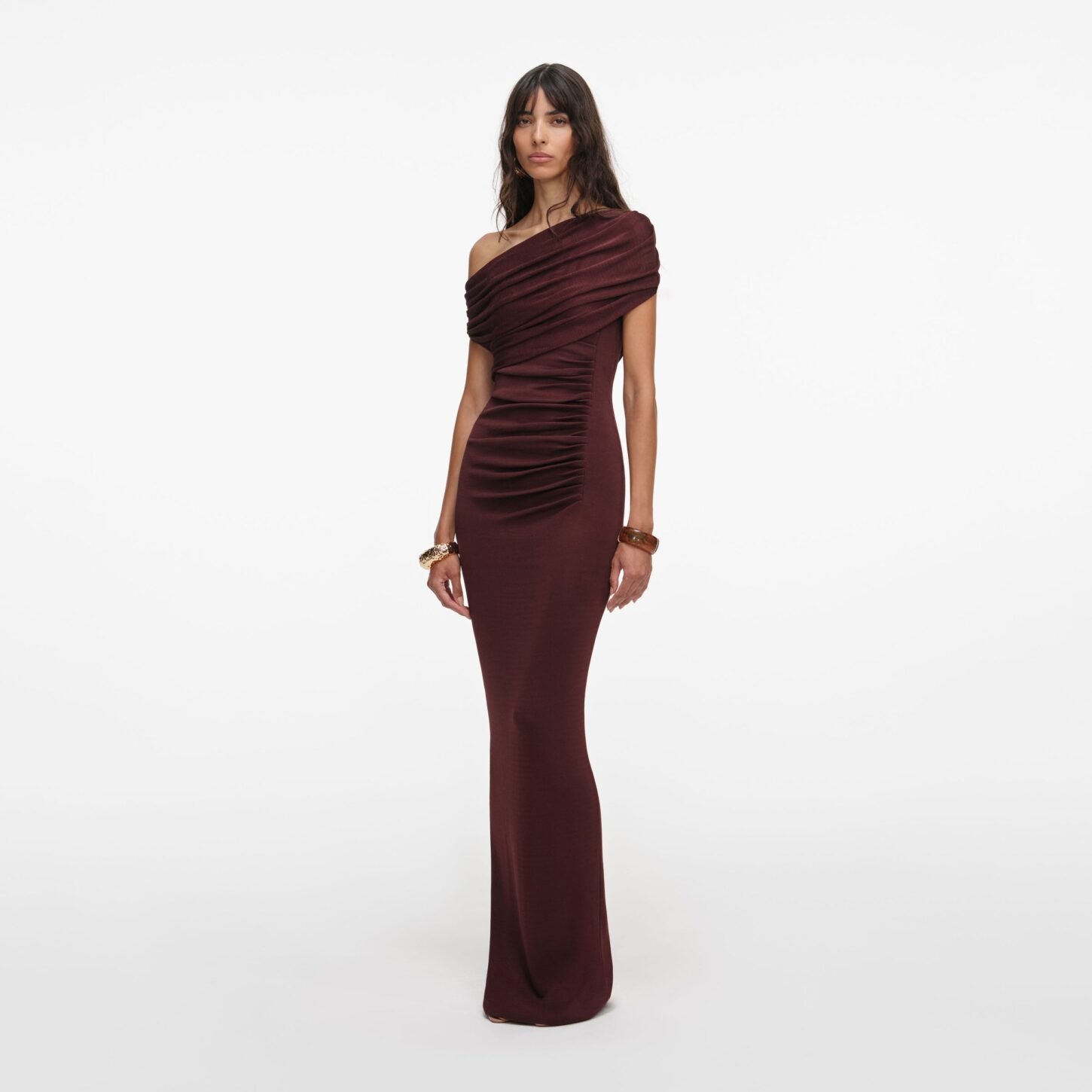 Brown Draped Knit