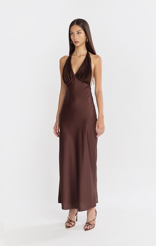 Ms.Pleat Dress Onarin ( Burgundy )